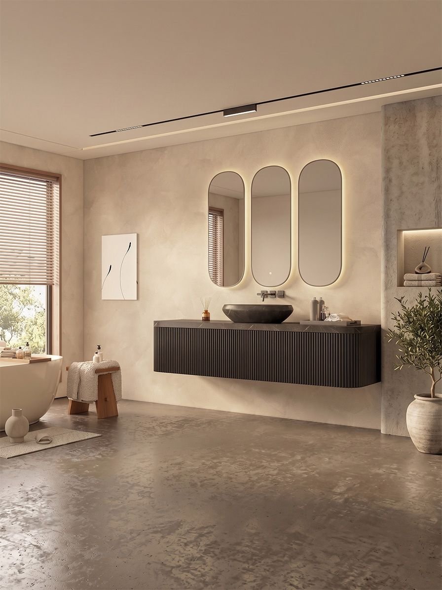 Luxury Fluted Bathroom Vanities