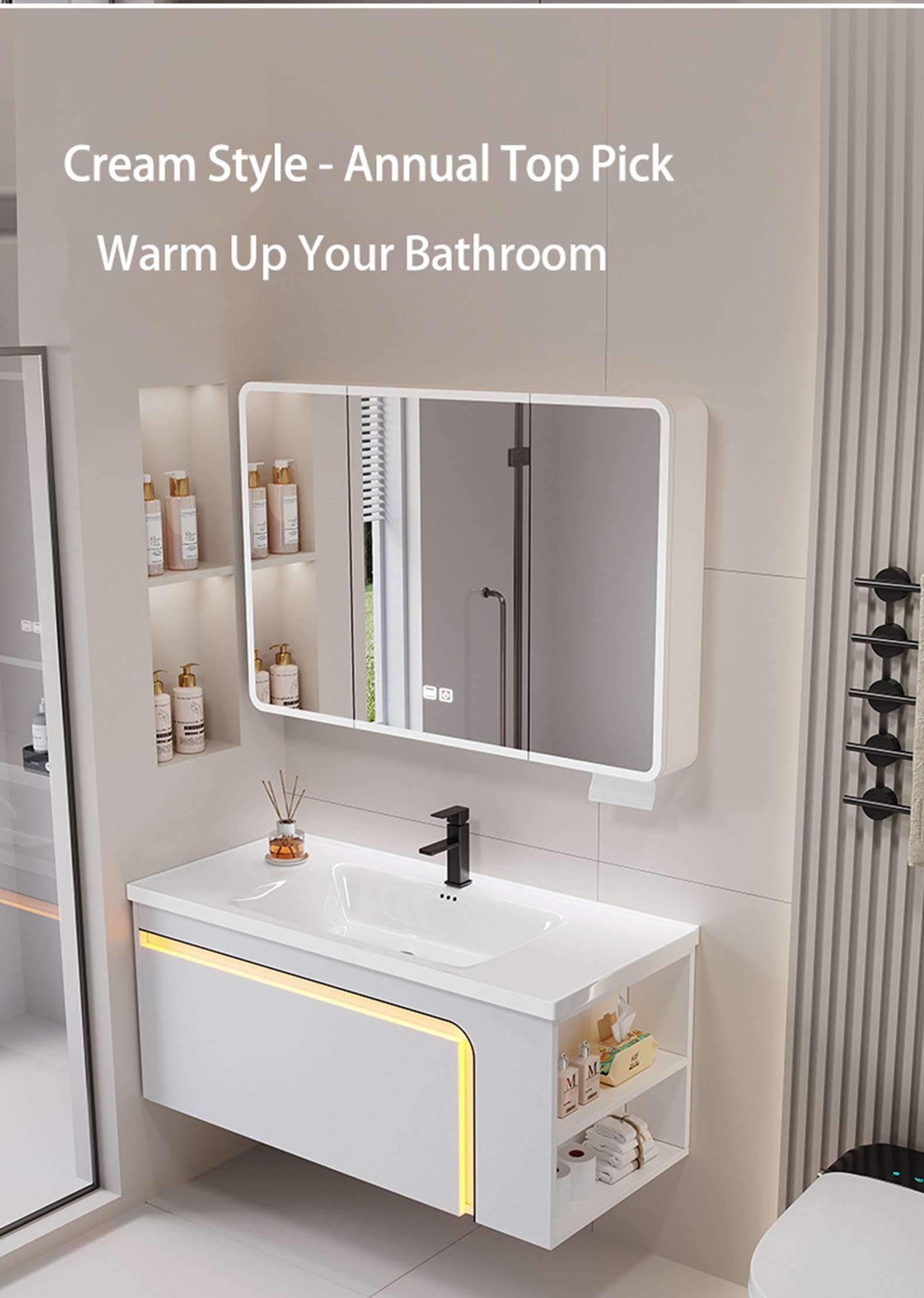 JATAII Single Drawer Mirror Cabinet DC001 detail 2