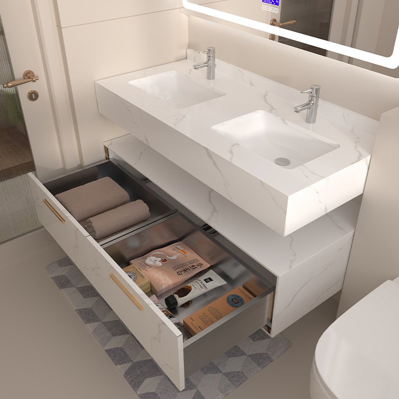 JATAII hotel grade LED smart mirror bathroom vanity set