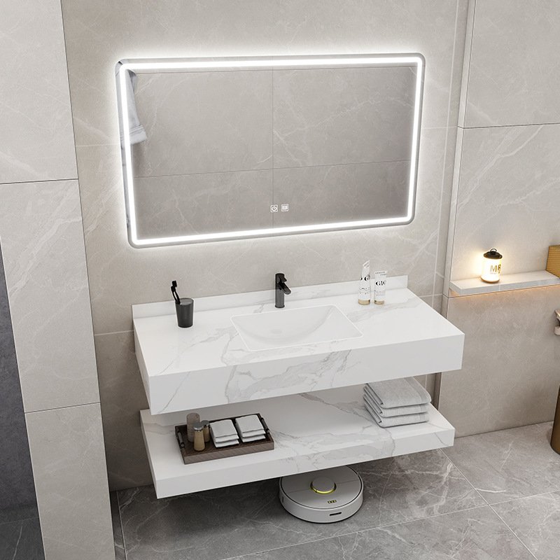 JATAII Hotel Style One-Piece Sintered Stone Bathroom Vanity