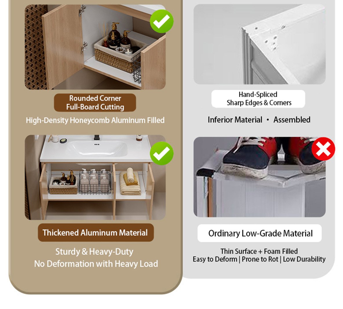 JATAII Honeycomb aluminum bathroom cabinet detail 12