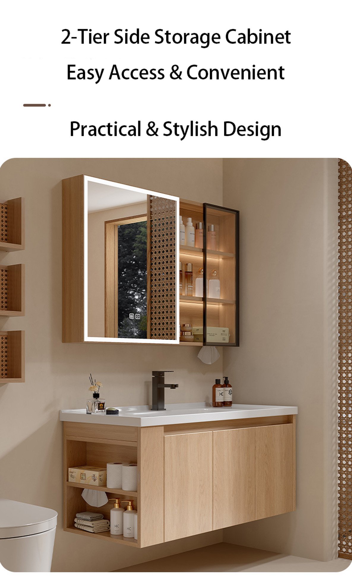 JATAII Honeycomb aluminum bathroom cabinet detail 4