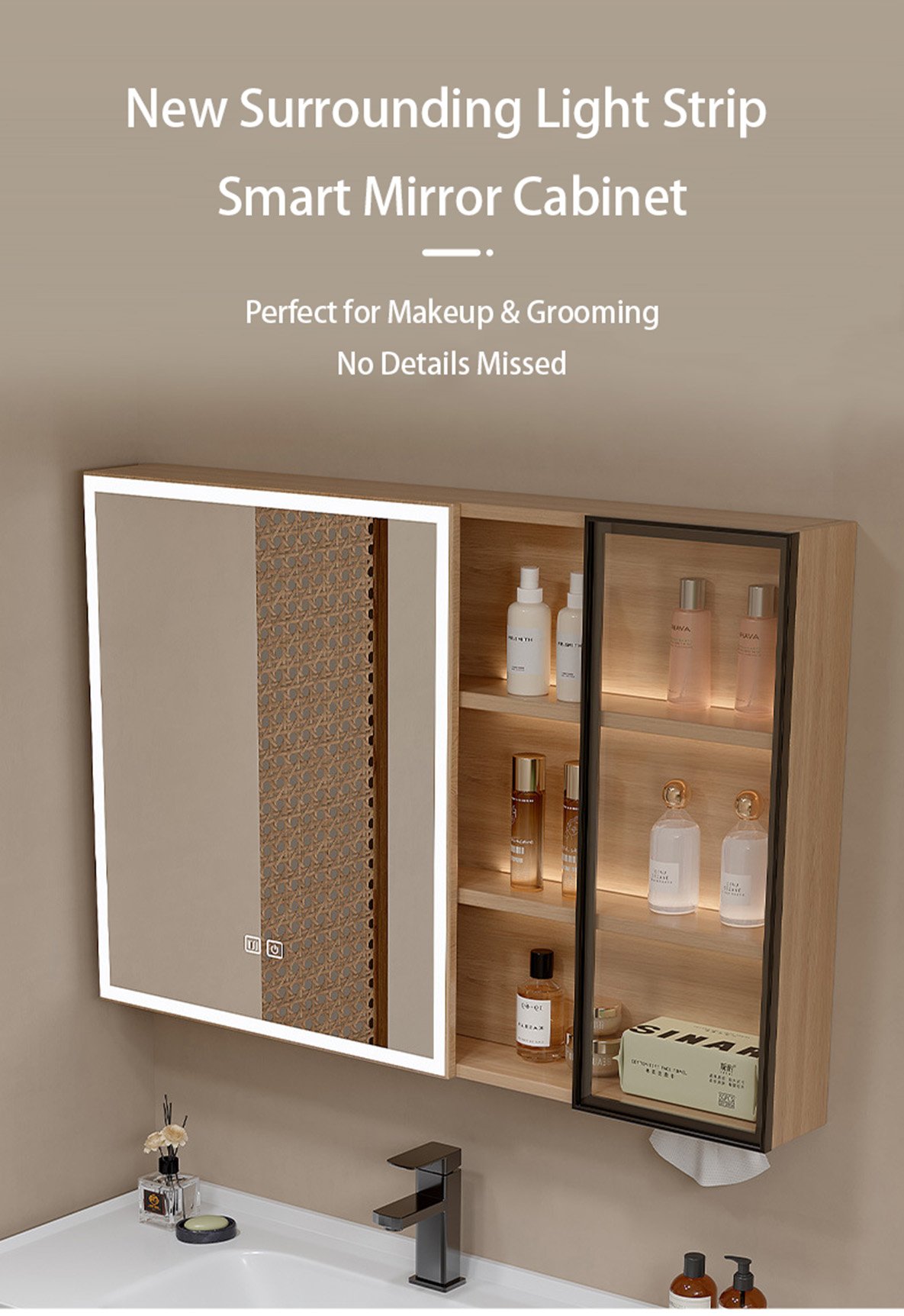 JATAII Honeycomb aluminum bathroom cabinet detail 6
