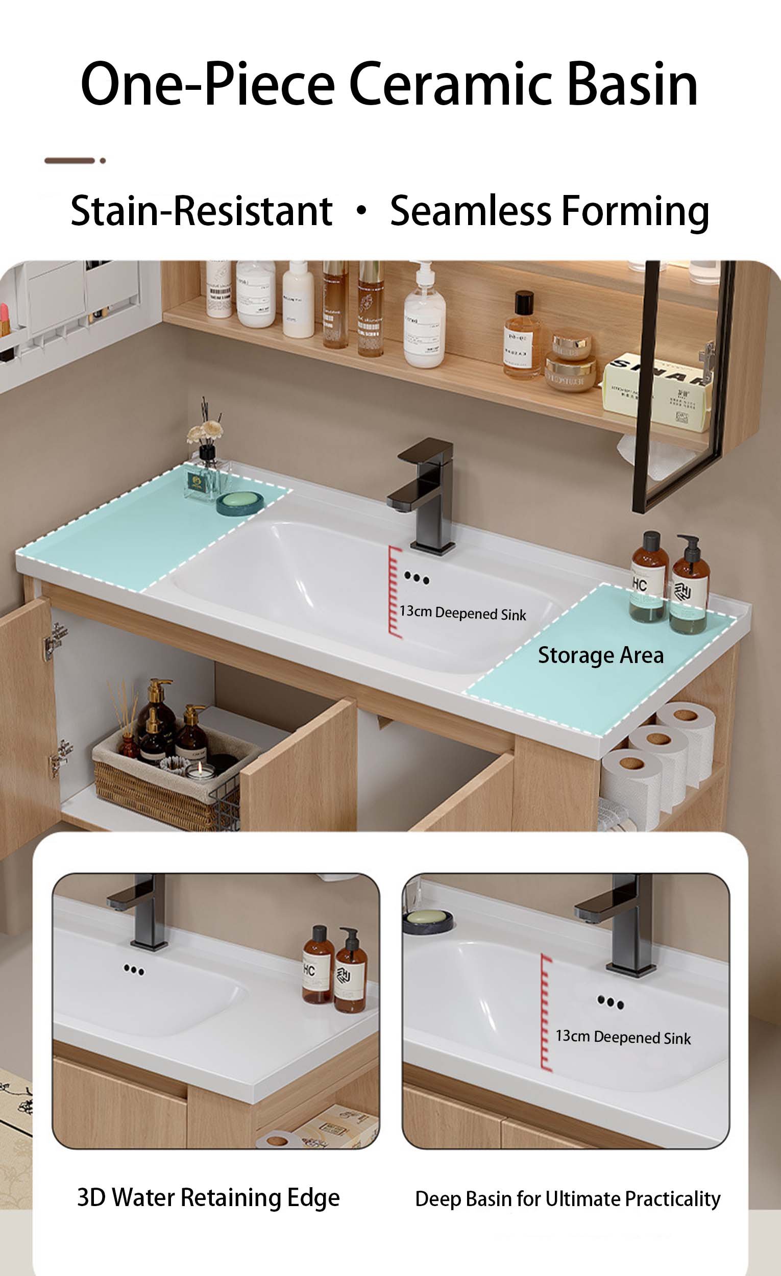 JATAII Honeycomb aluminum bathroom cabinet detail 8