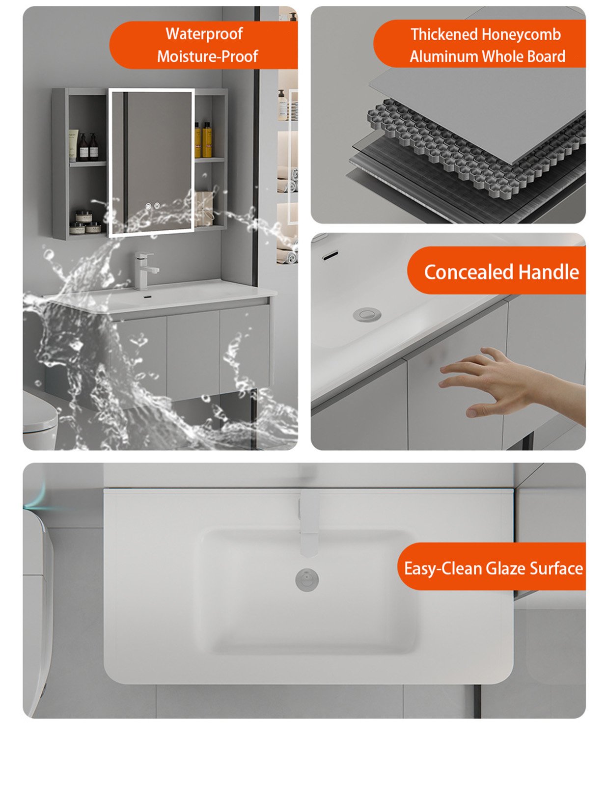 JATAII combined aluminum honeycomb bathroom detail 5