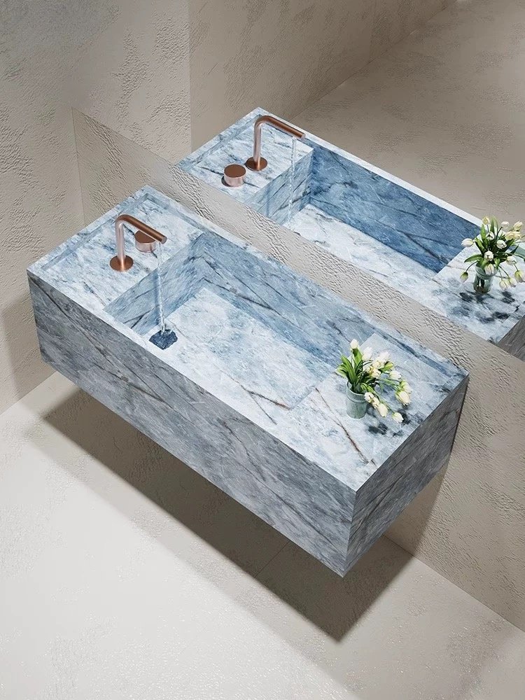 JATAII Wall-Mounted Small Vanity Floating Design for Guest Bath-MN001