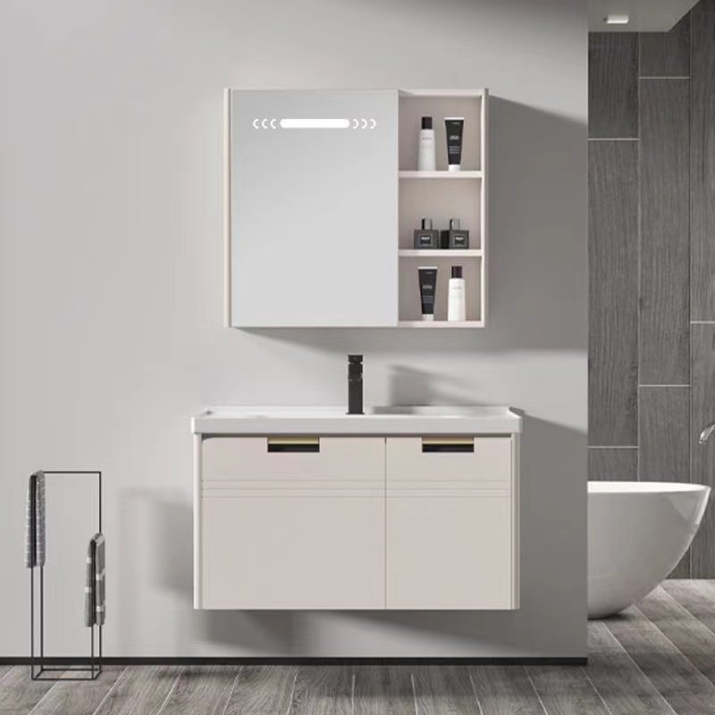 JATAII Wall-Mounted Small Vanity Floating Design for Guest Bath-MN001