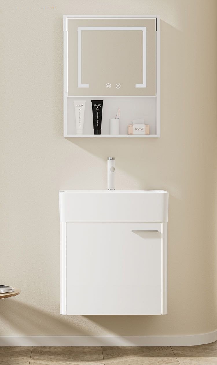JATAII Wall-Mounted Small Vanity Floating Design for Guest Bath-MN002
