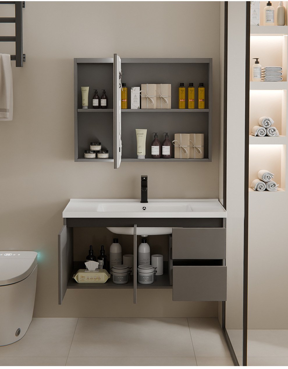 JATAII Vanity with Doors and Drawers MX001 detail 13