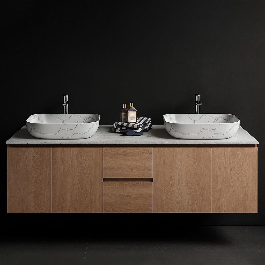 JATAII Vanity with Doors and Drawers MX002