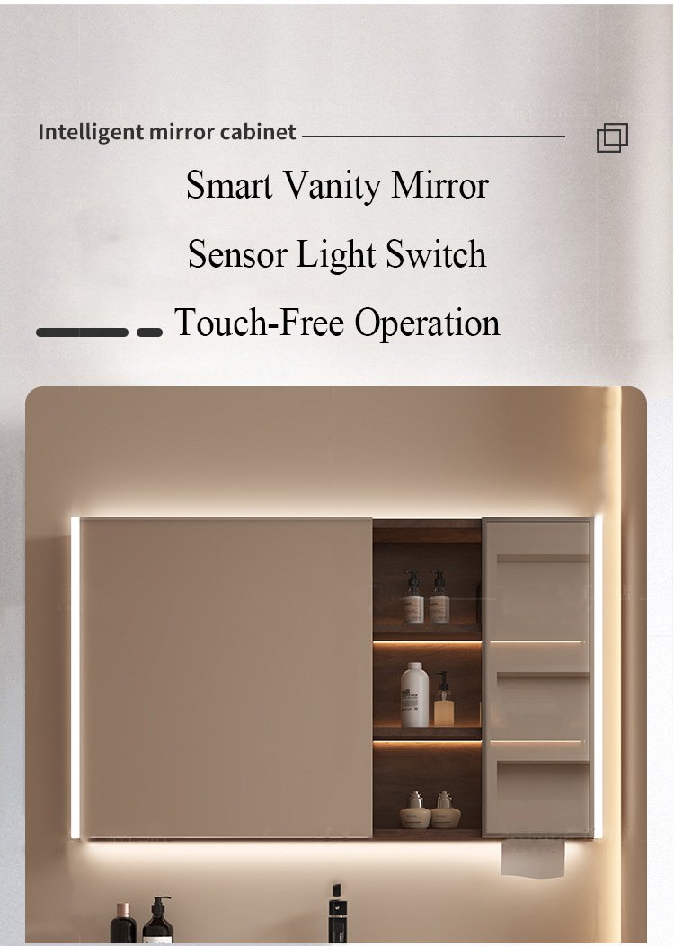 JATAII Wall-Mounted Vanity with Realistic Wood Grain Texture-YM001 detail 7