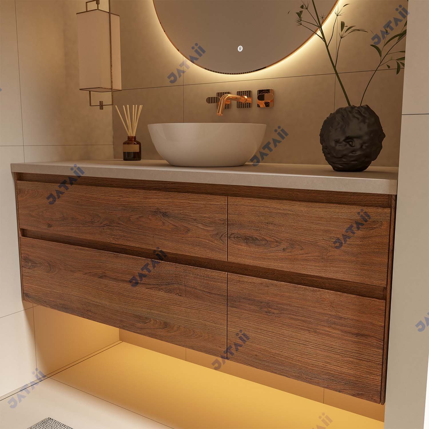 JATAII Modern Vanity Asymmetrical Mirror HT006