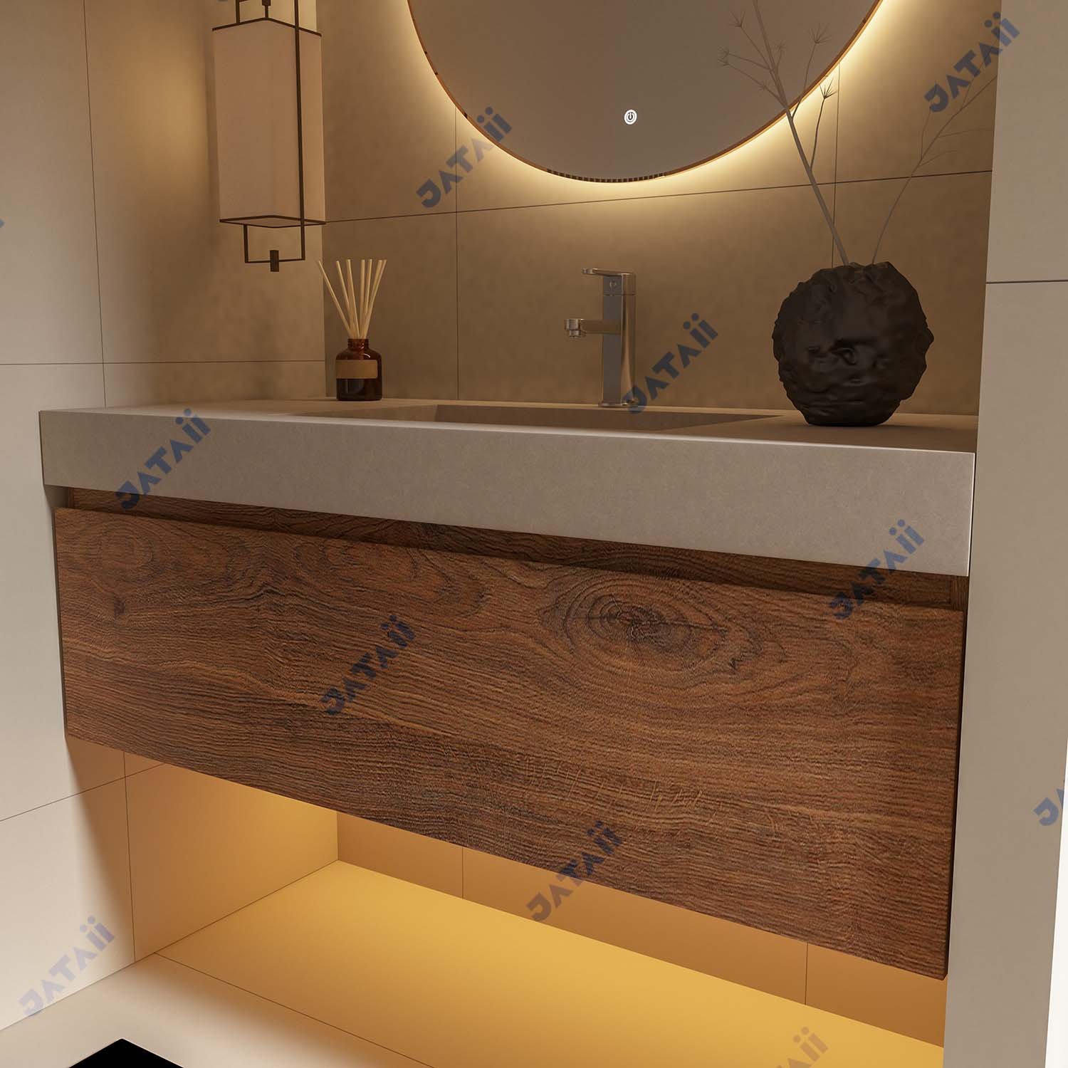 JATAII Modern Vanity Asymmetrical Mirror HT007