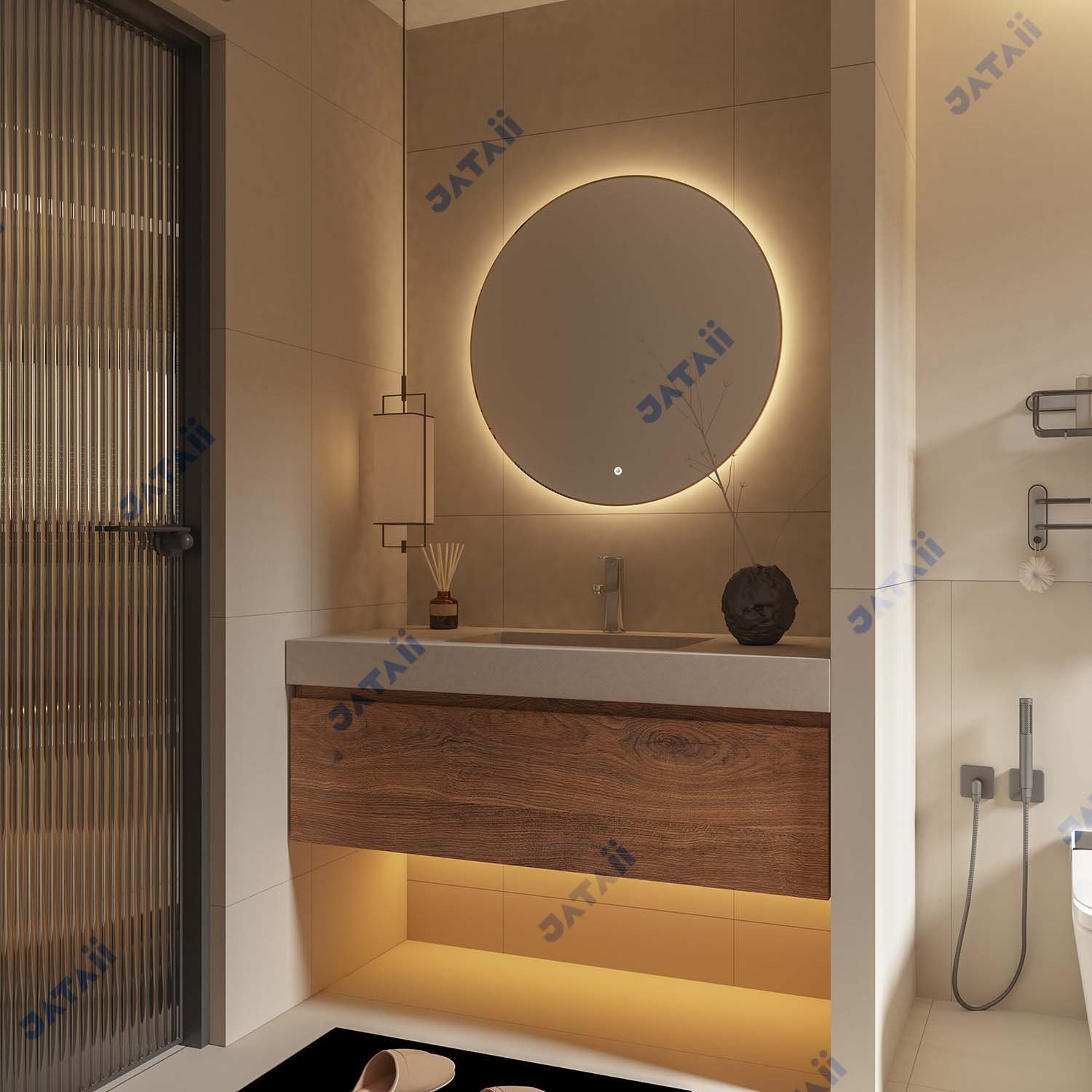 JATAII Modern Vanity Asymmetrical Mirror HT007