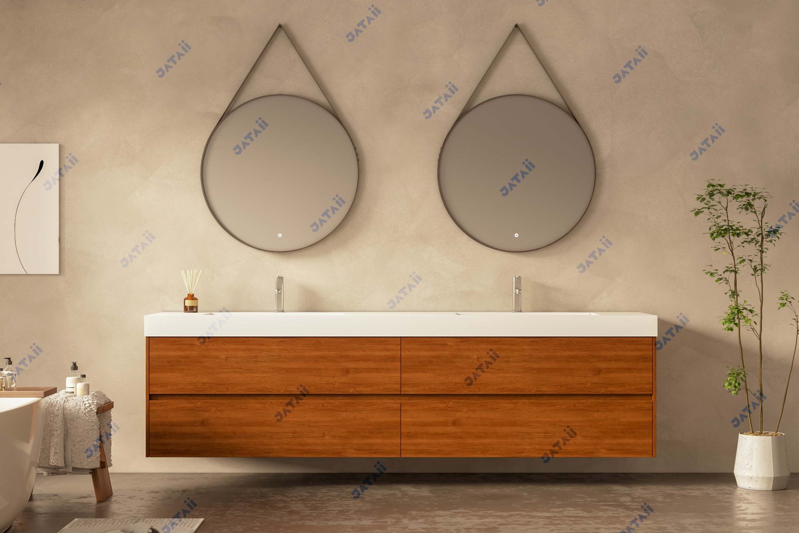 JATAII Commercial 600mm Illuminated Floating Vanity for Wellness & Senior Living HT023