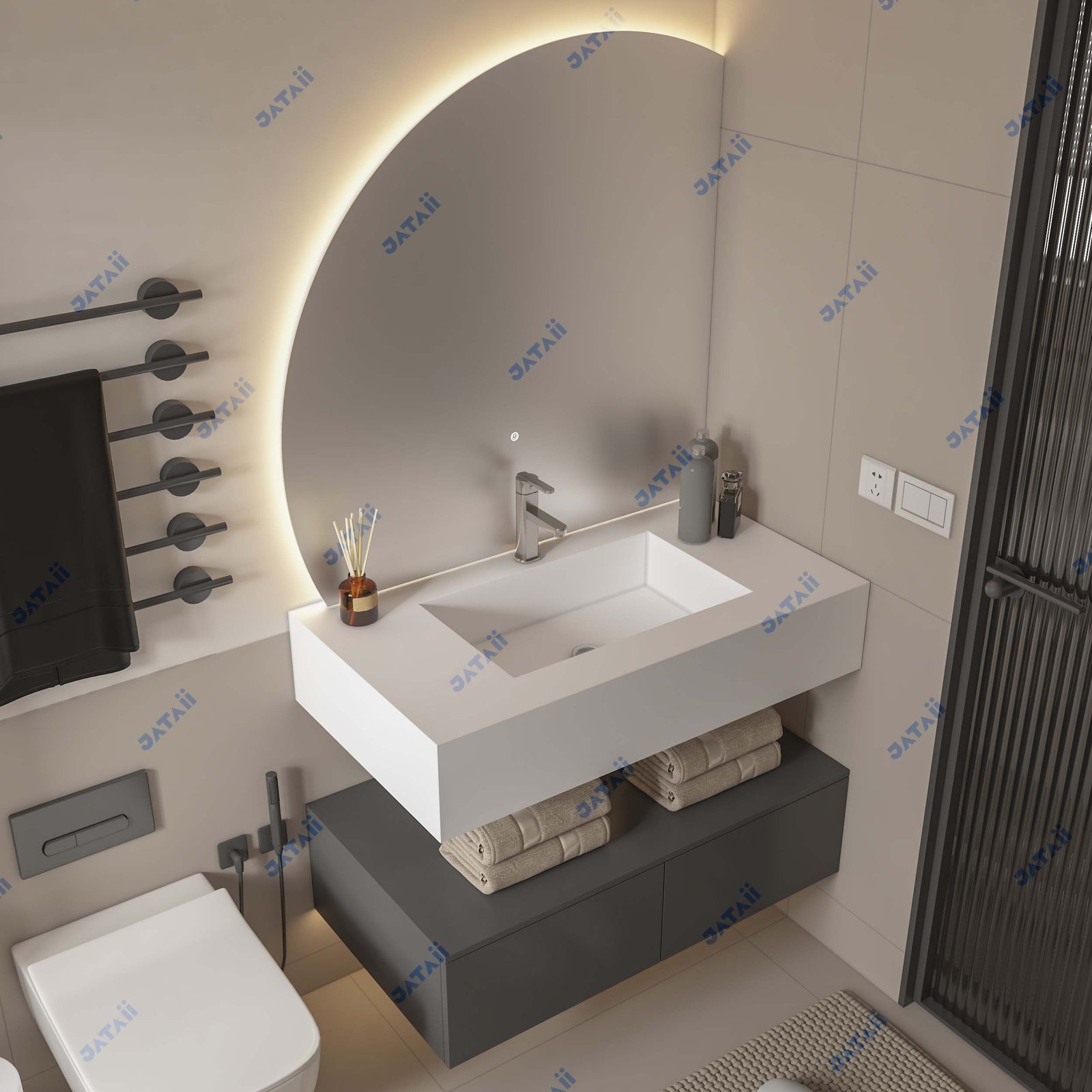 JATAII Two Tier Stainless Steel Honeycomb Vanity SC005