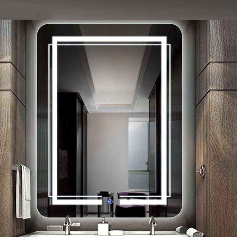 Square Backlit Mirror - Minimalist Pro Series